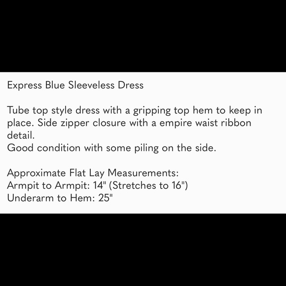 Express blue strapless dress - Picture 7 of 7